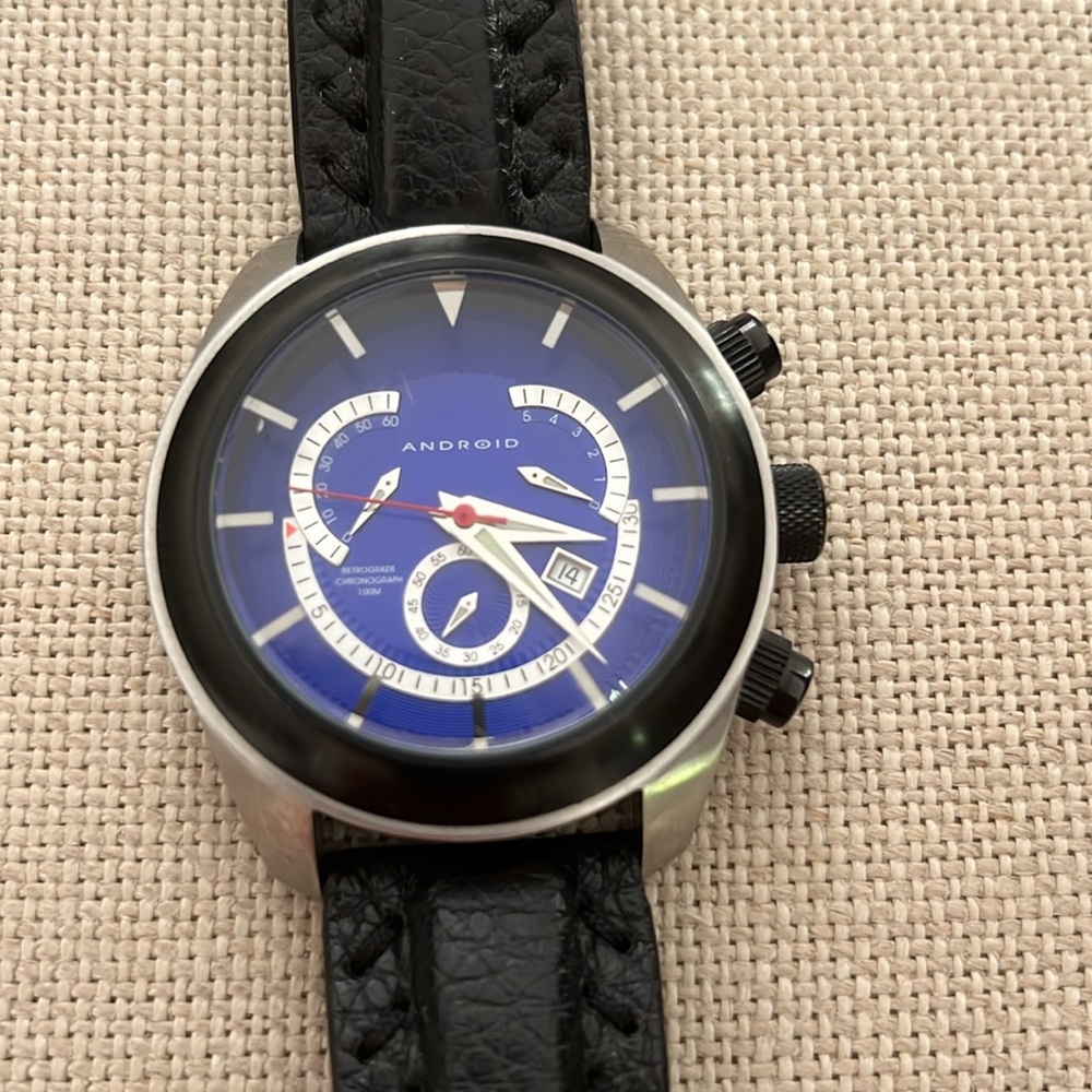Android AD443 Purple Savant Retrograde Chronograph 100m Swiss Quartz Watch 48mm - Picture 2 of 6